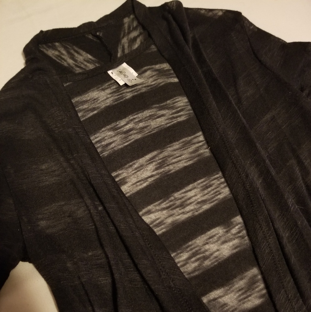 black striped cardigan